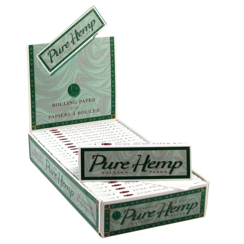 Pure Hemp 1 1/4 Rolling Paper (Box of 25) - Quecan