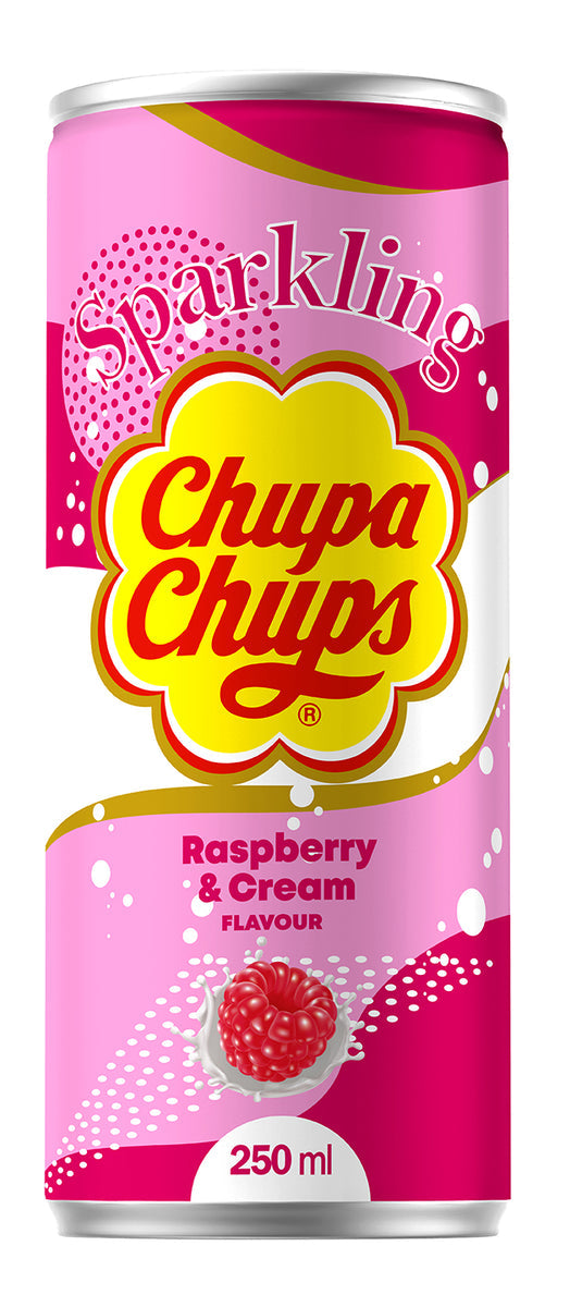 Chupa Chups Sparkling Strawberry & Cream (24 x 250) ML - (Can Dep) - Quecan