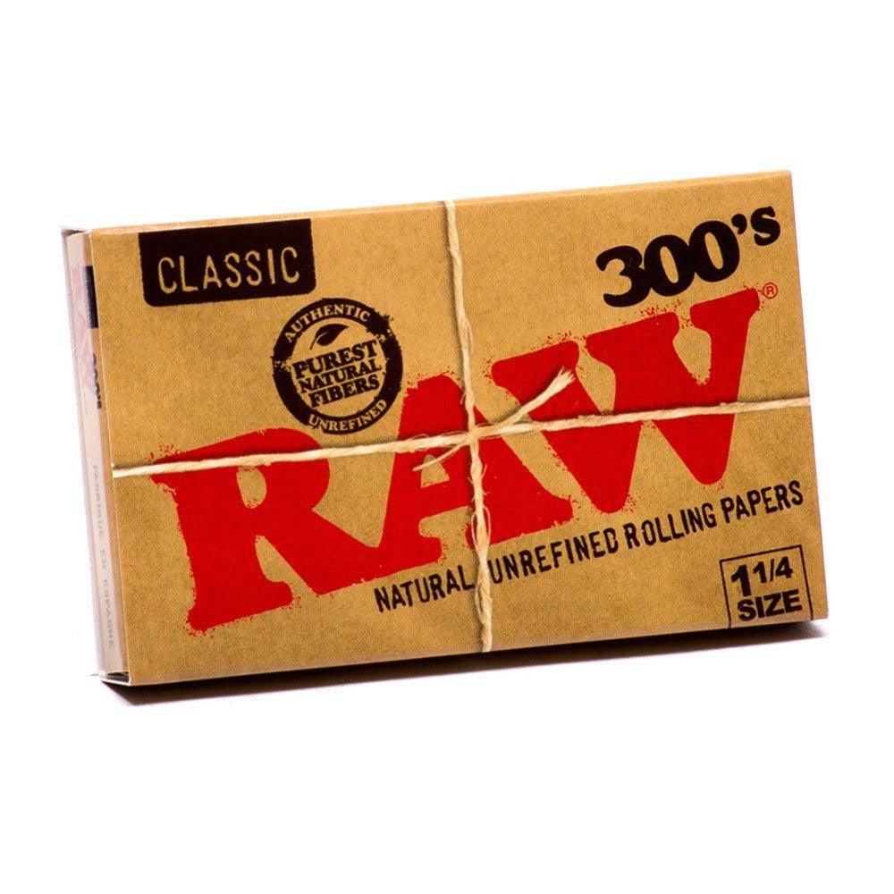 Raw Classic 1 1/4 300's Rolling Paper (Box of 40) - Quecan