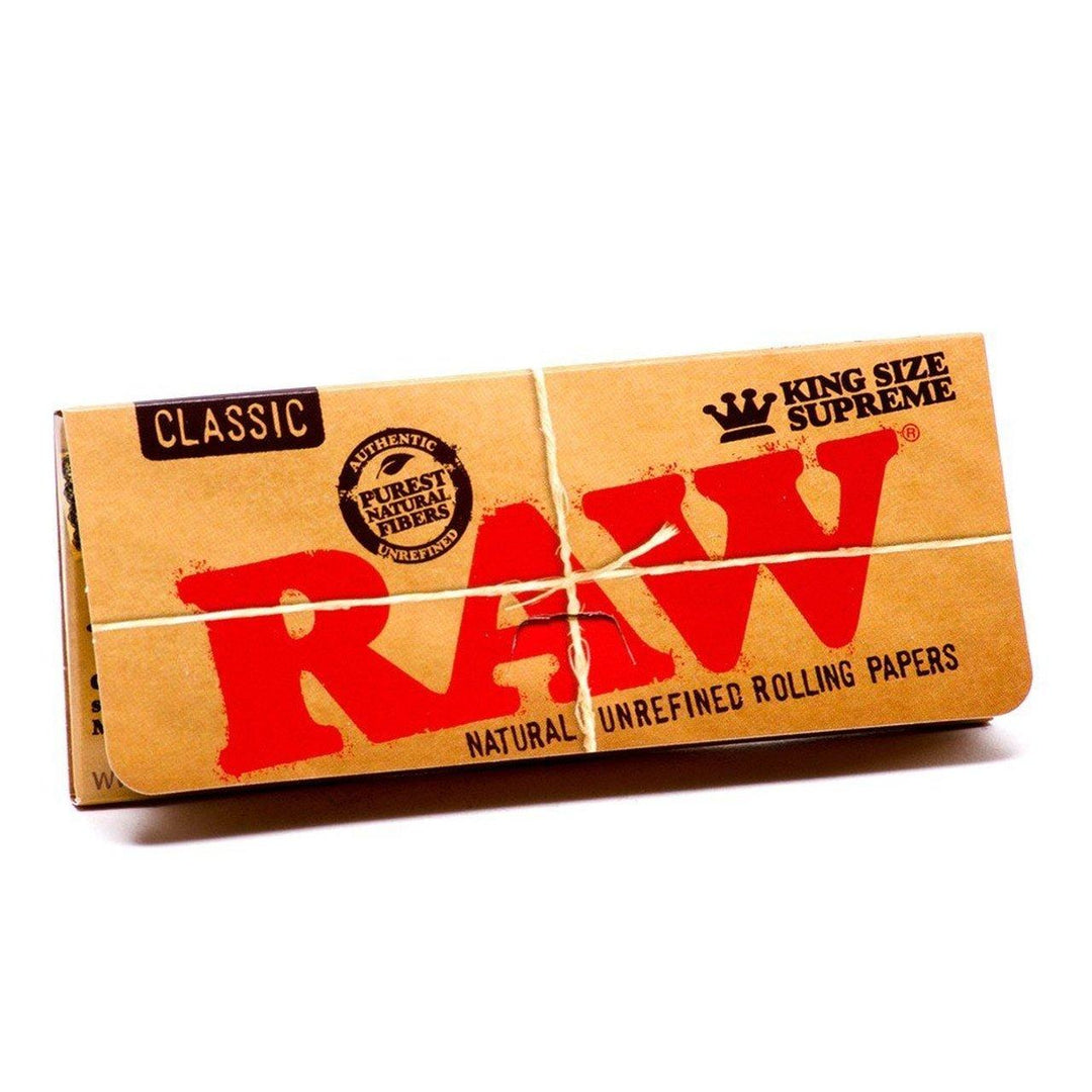 Raw Classic Supreme King-Size Slim Rolling Paper (Box of 24) - Quecan