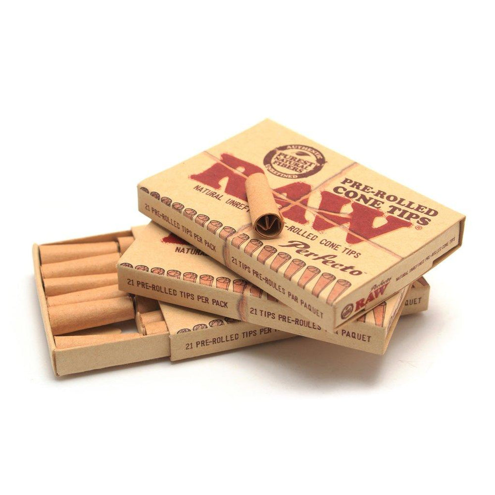 Raw Pre-Rolled Cone Tips (Box of 20) - Quecan