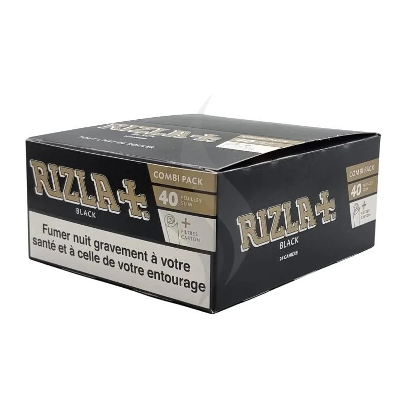 Rizla - Black  King Size  + Filter (Box of 24) - Quecan