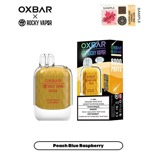 OXBAR Rocky Vapor 8000 Puffs Disposable Device - Single (20mg/ml) (STAMPED) - Quecan