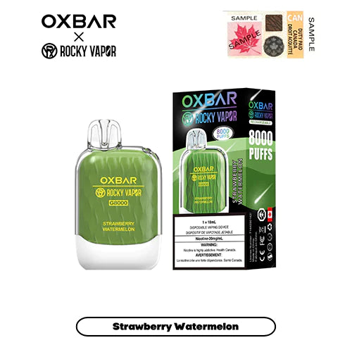 OXBAR Rocky Vapor 8000 Puffs Disposable Device - Single (20mg/ml) (STAMPED) - Quecan