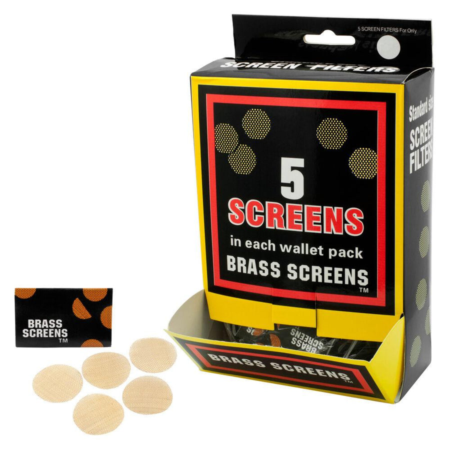 5 Screens - Metal Pipe Filters (Box of 100) Brass - Quecan