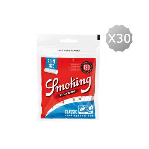 Smoking Classic Slim Size 6MM - Filters (Box of 30) - Quecan