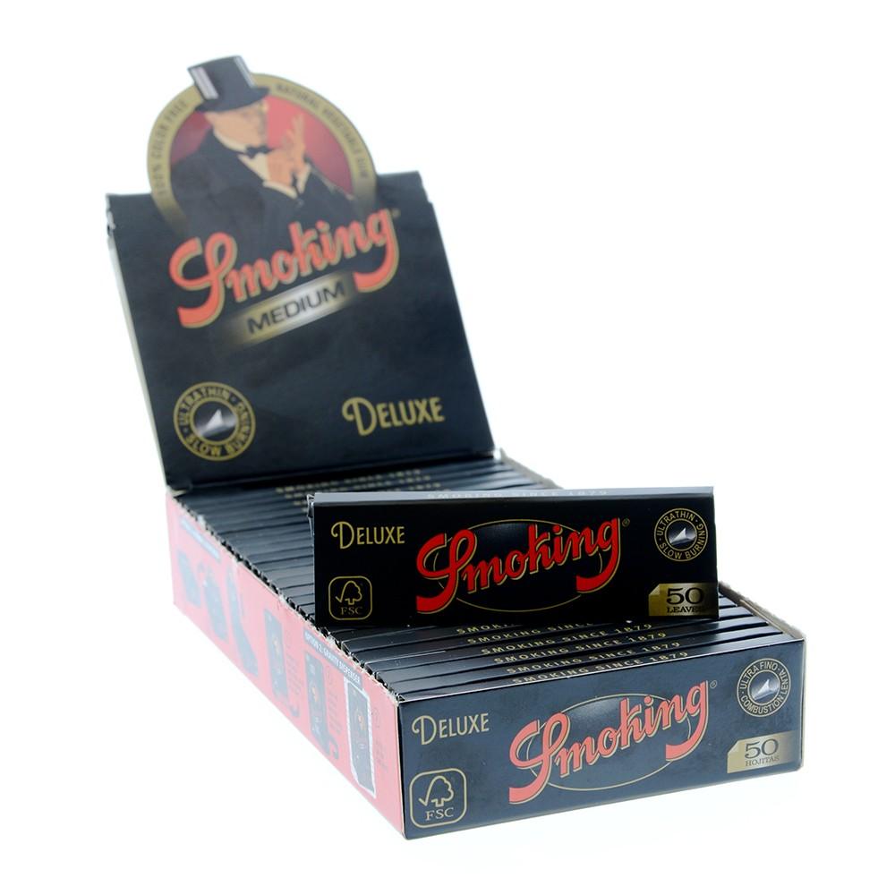 Smoking Black 1 1/4 - Rolling Paper (Box of 25) - Quecan