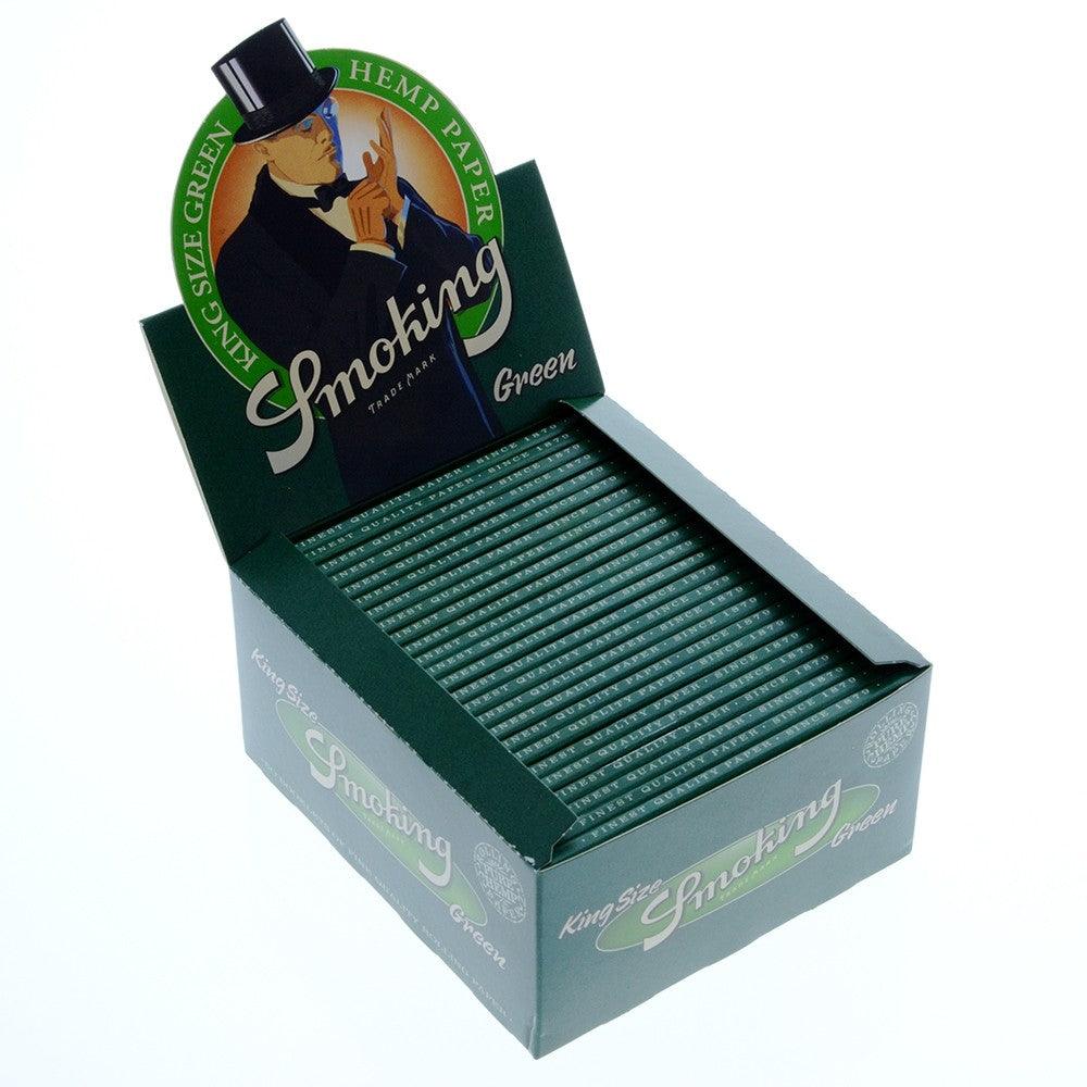 Smoking Green Hemp King Size - Rolling Paper (Box of 50) - Quecan