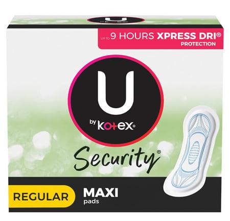 U By Kotex Security Maxi Regular Pads (Pack of 24) - Quecan