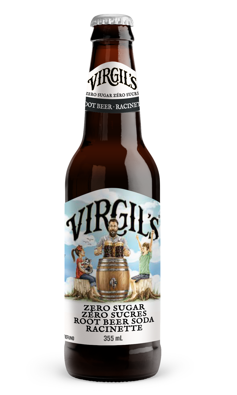Virgils Soda - Root Beer Zero Sugar (24x355ML) (Can Dep) - Quecan