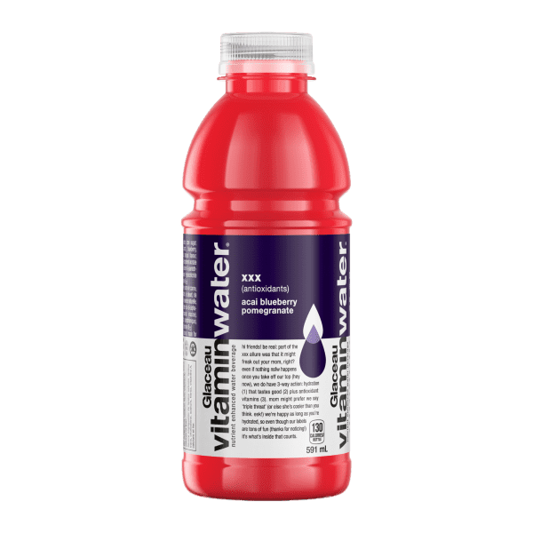 Vitamin Water - Energy Drink XXX Acai Blueberry Pomegranate (12 x 591ml) - Quecan