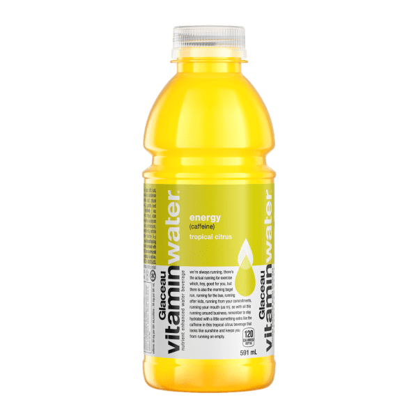 Vitamin Water Energy Drink - Energy (Tropical Citrus) (12 x 591ml) - Quecan