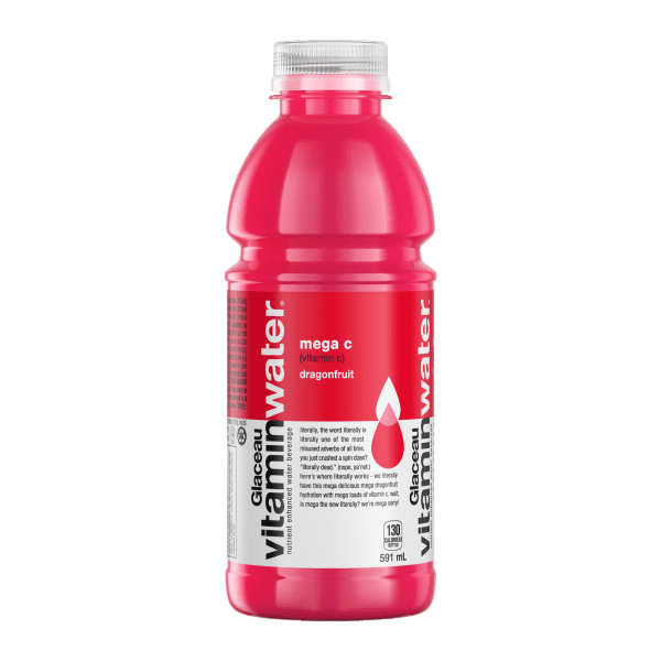 Vitamin Water Energy Drink - Mega C (Dragonfruit) (12 x 591ml) - Quecan