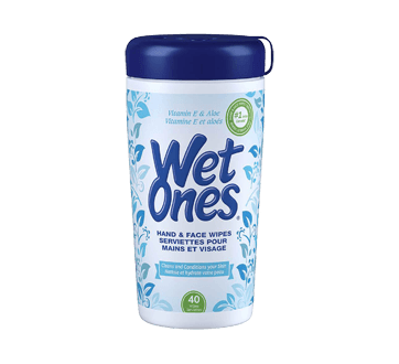 Wet Ones - Hand & Face Wipes (Box of 40 Wipes) - Quecan